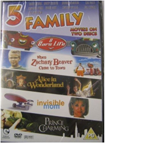 Family Pack - 5 Films -A Cars Life When Zachary Beaver Came To Town Alice In Wonderland Invisible Mom Price Charming (2000) [DVD]
